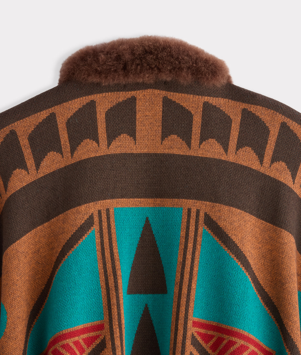 Alpaca Cape With Fur :: Multi 11