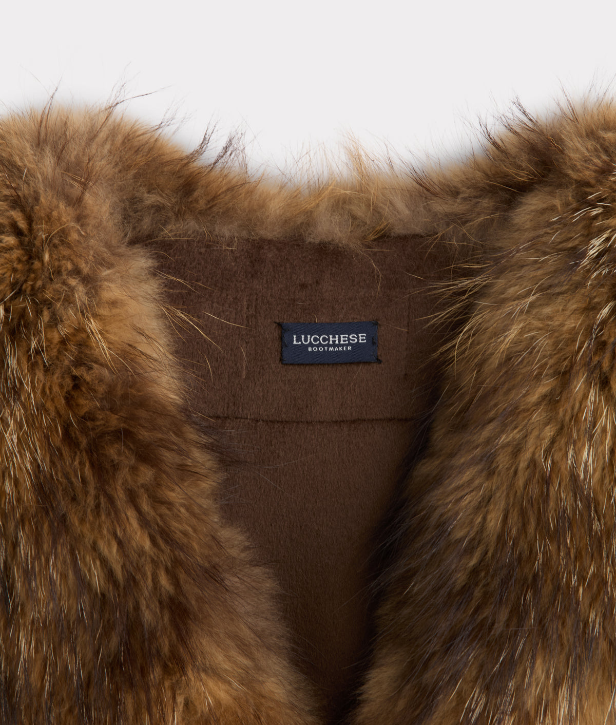 Kimberly Cashmere With Raccoon Fringed Cape :: Natural 6