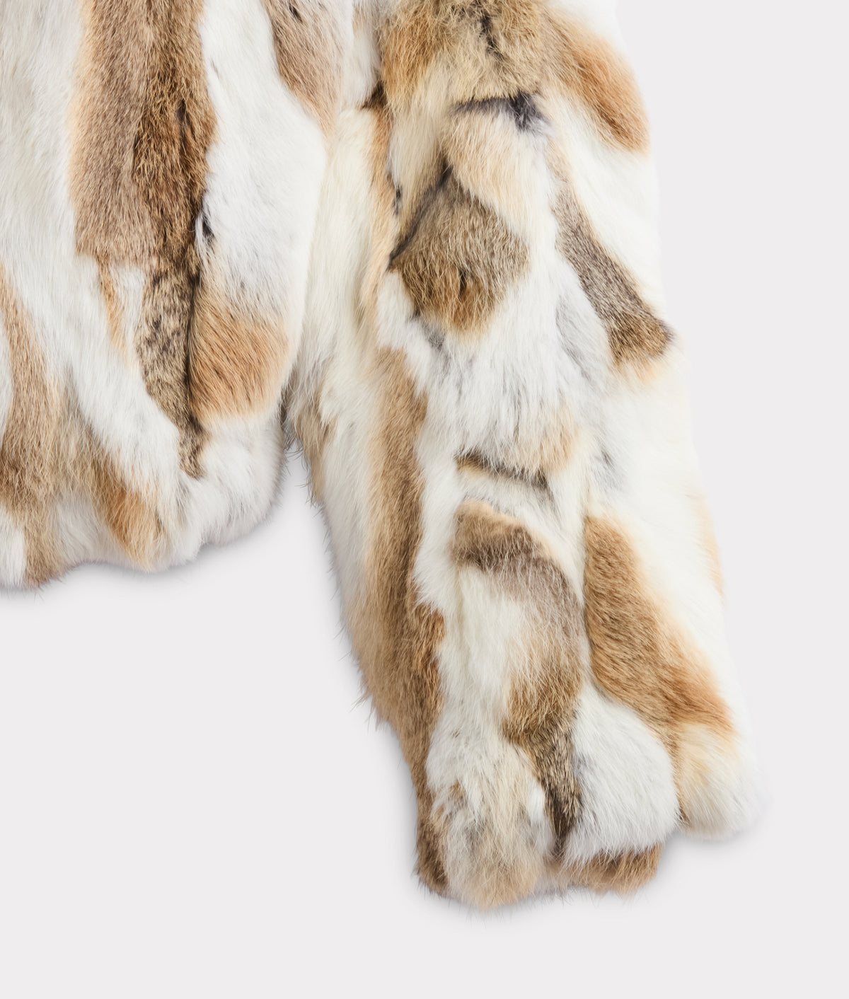 Bryn Rabbit Pieced Jacket With Raccoon Tuxedo :: Natural 7