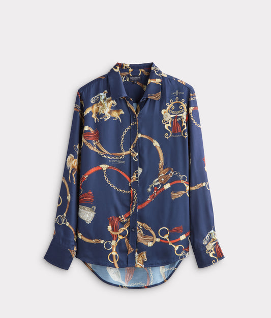 Carolina Blouse :: Navy/Multi