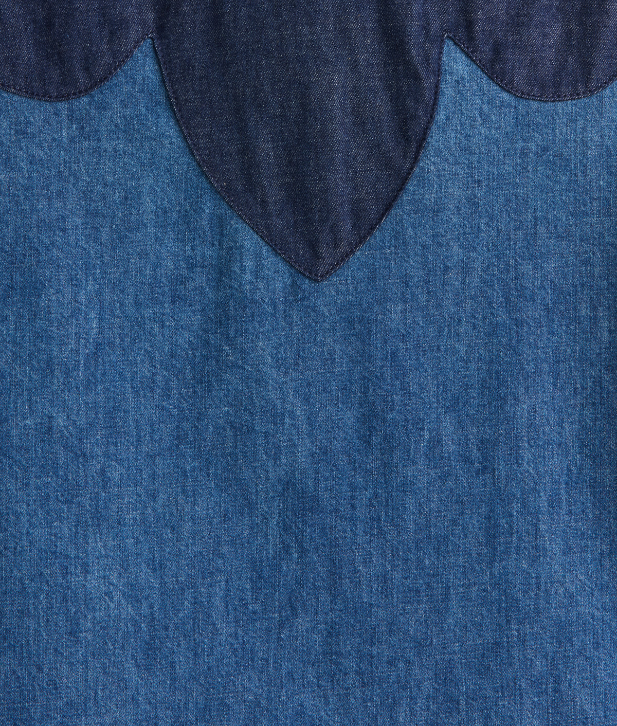 Rebekah Leather Yoke Denim Shirt :: Denim 9