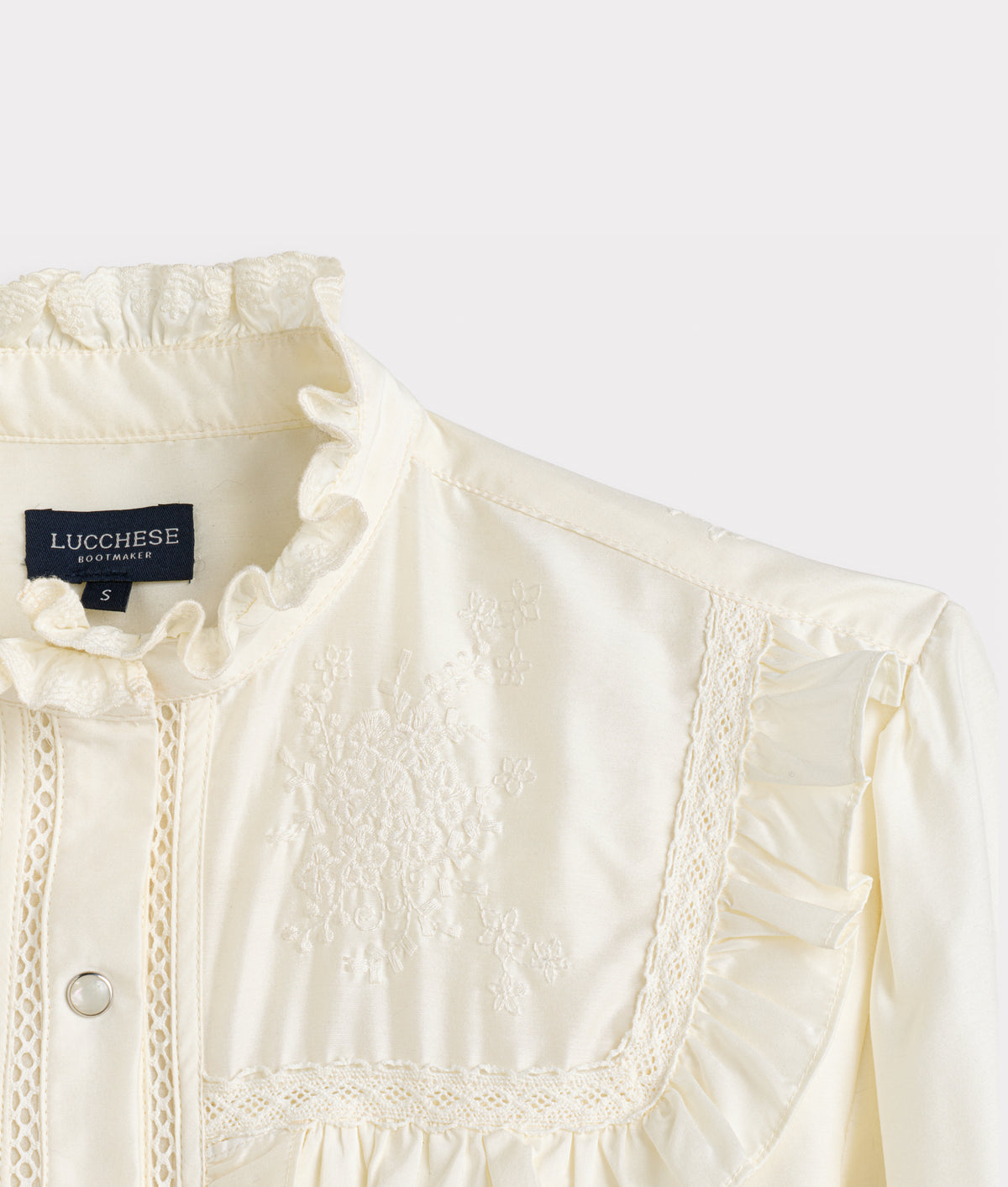 Alana Longsleeve Lace Blouse :: Champagne 9