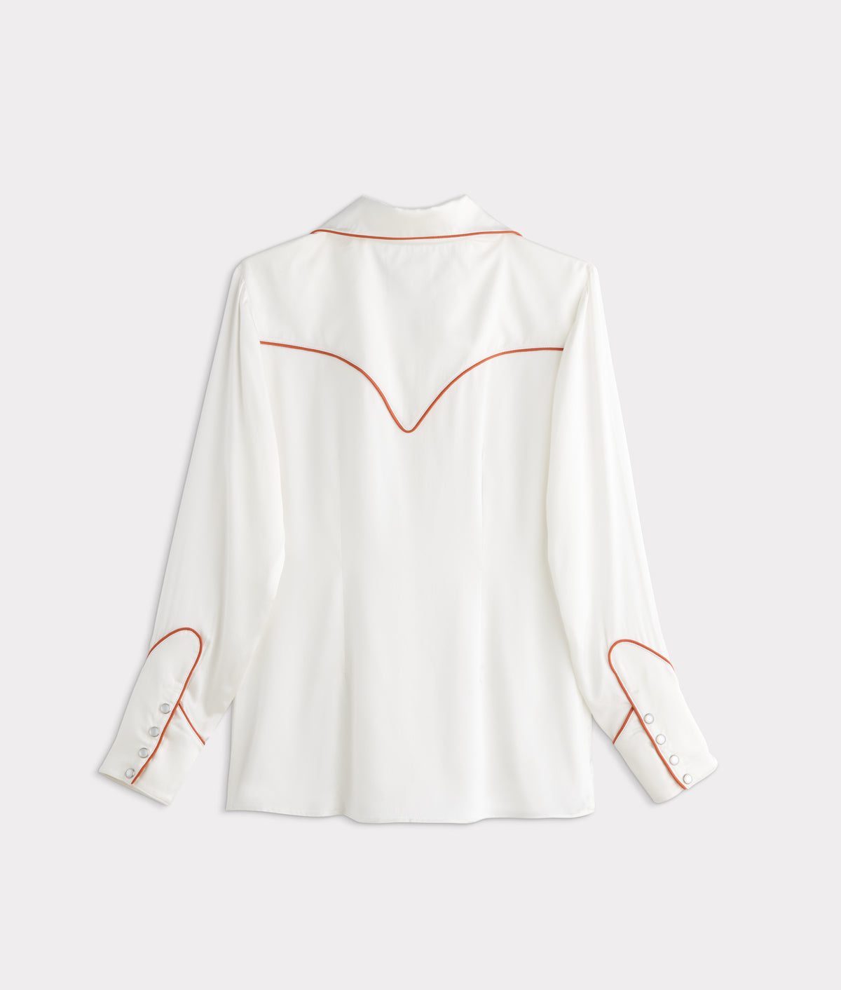 Piped Western Snap Blouse :: Off White 3
