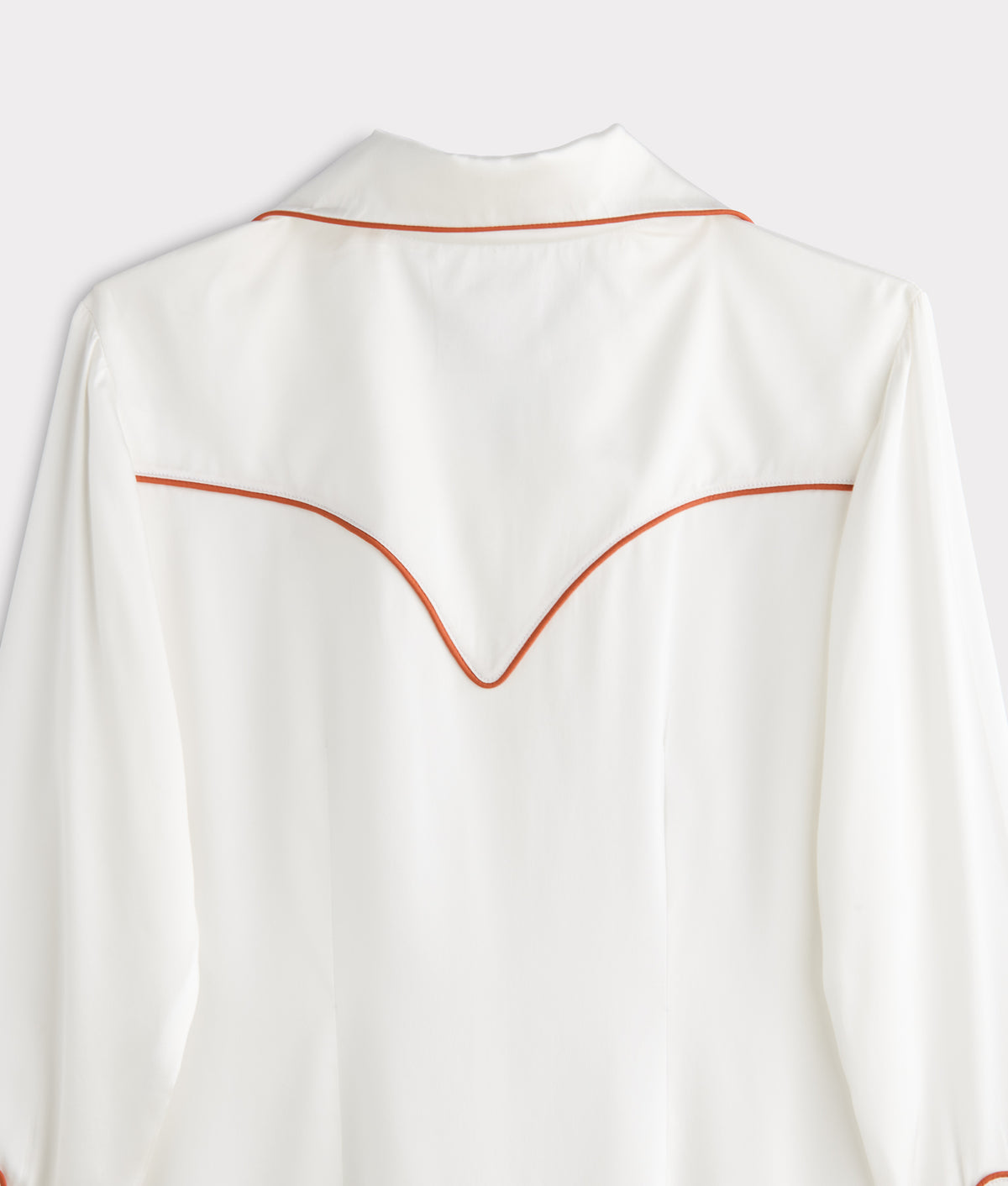 Piped Western Snap Blouse :: Off White 8