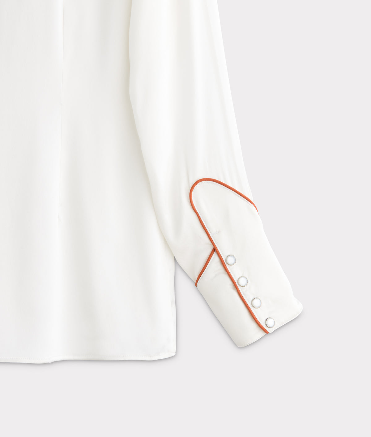 Piped Western Snap Blouse :: Off White 4