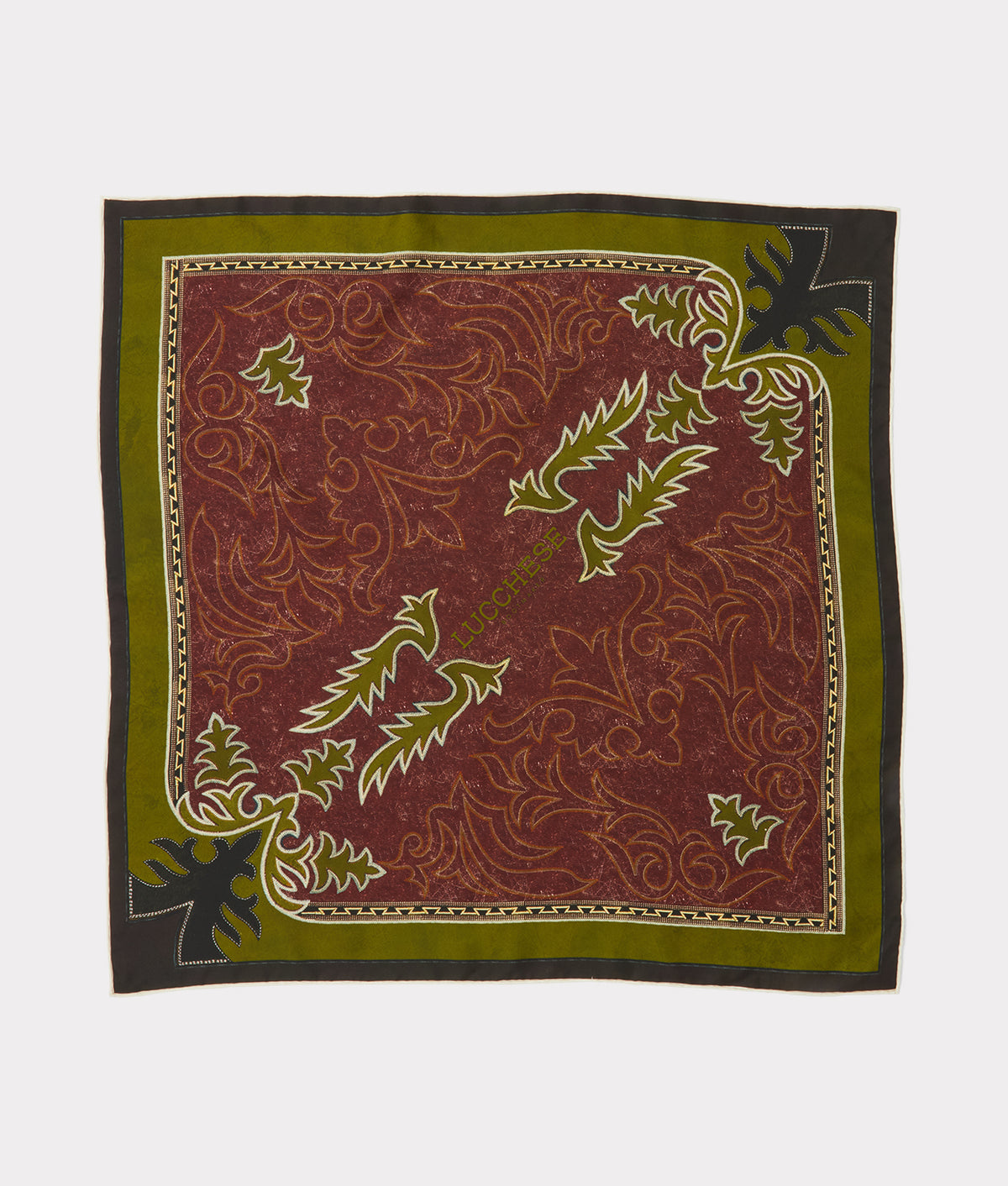 Saddle Scarf :: Brown/Green 1
