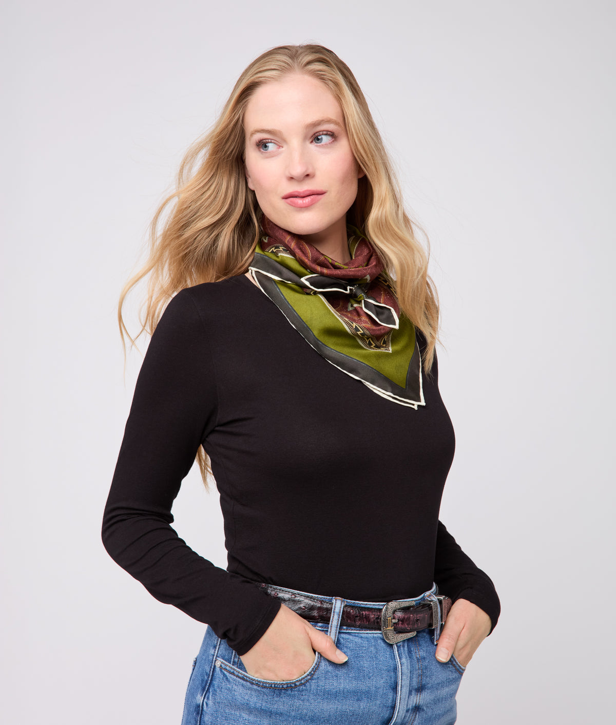 Saddle Scarf :: Brown/Green 2