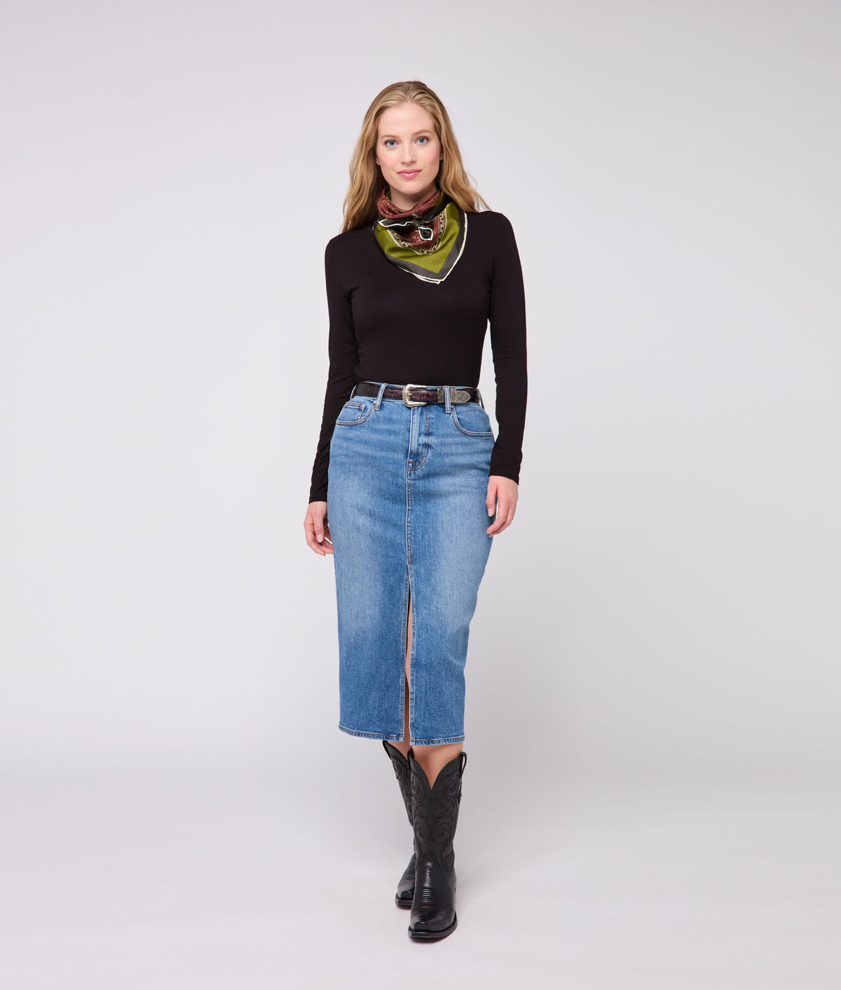 Saddle Scarf :: Brown/Green 3