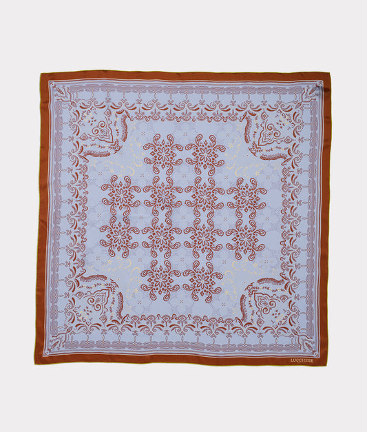 Mirrored L Silk Scarf :: Sky Blue