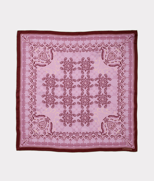 Mirrored L Silk Scarf :: Pink