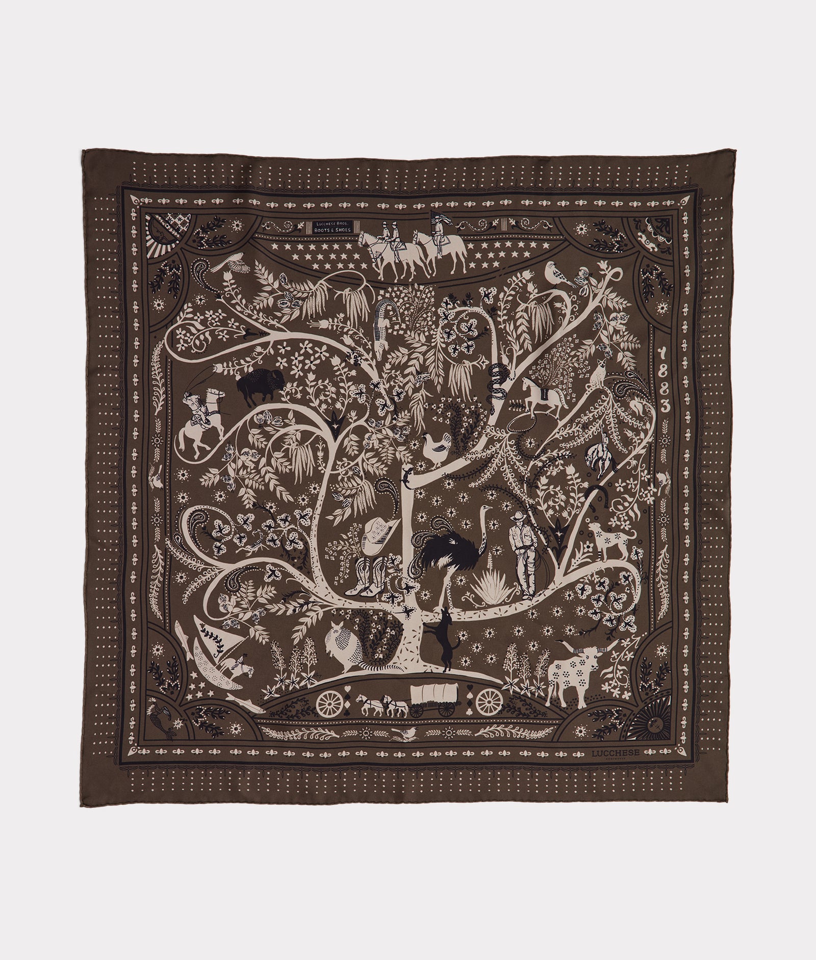 Roots Silk Scarf :: Grey