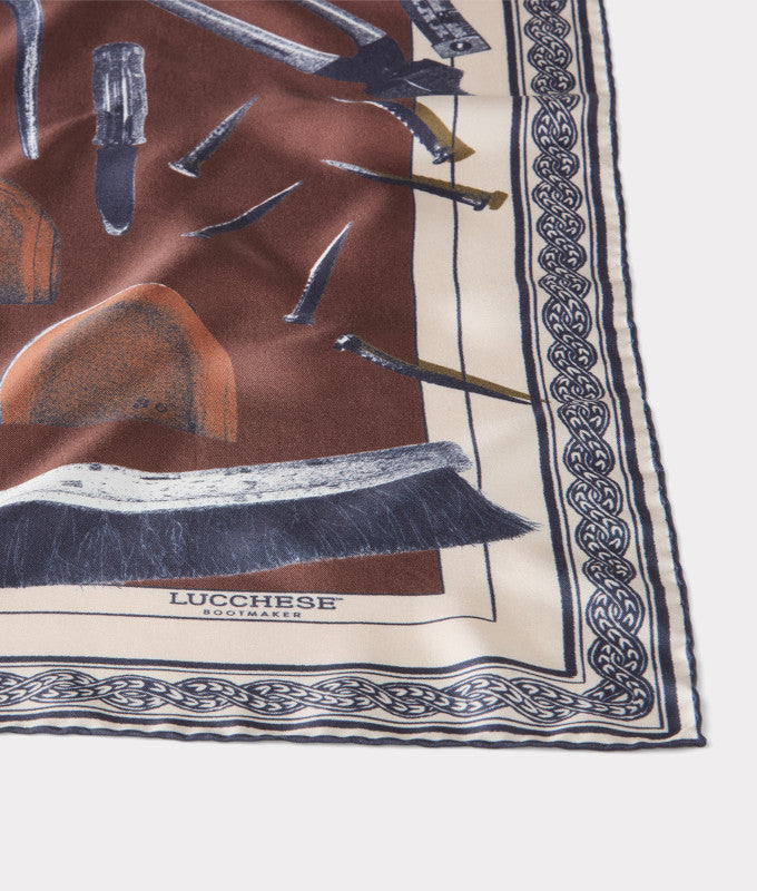 Tools Of The Trade Silk Scarf :: Brown 3