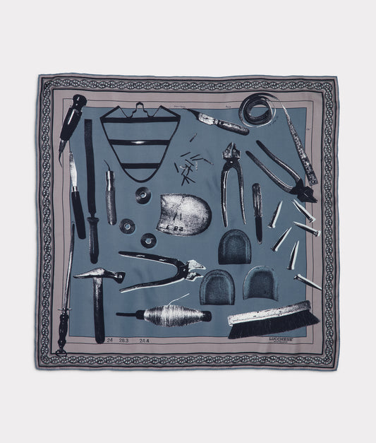Tools Of The Trade Silk Scarf :: Periwinkle