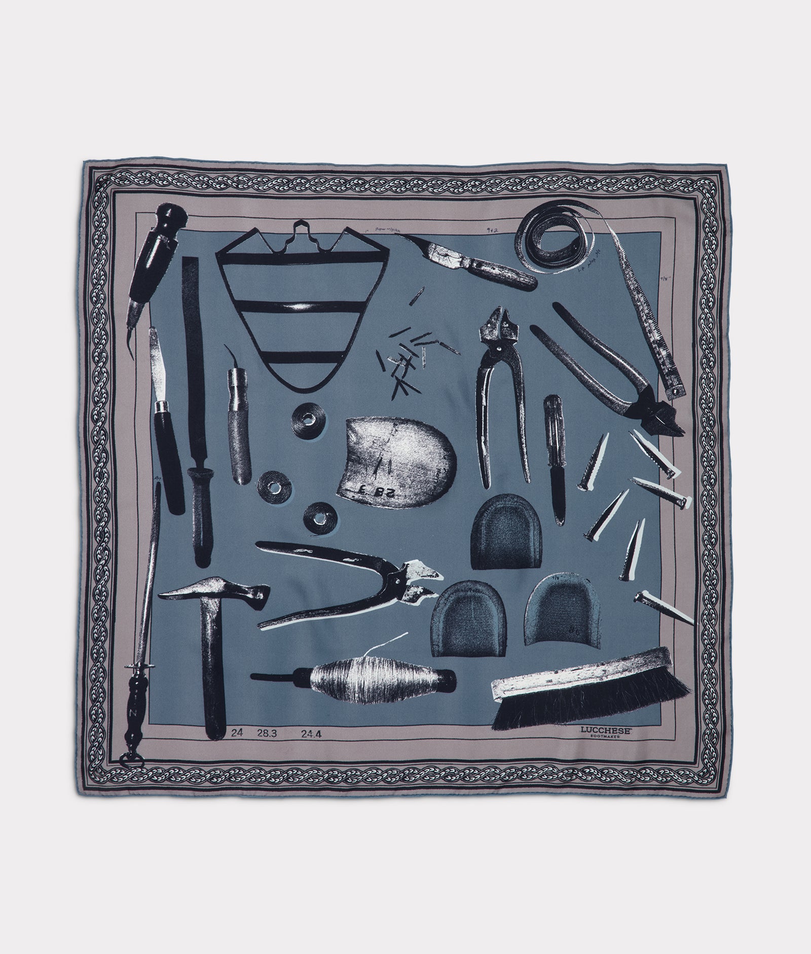 Tools Of The Trade Silk Scarf :: Periwinkle product image