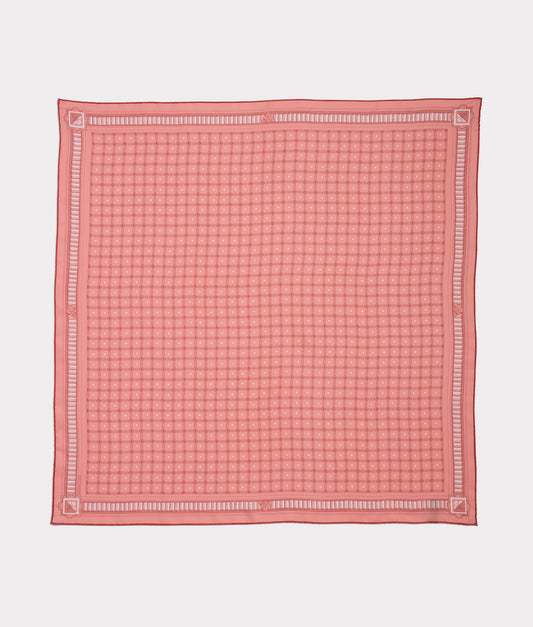 Mesa Grid Silk Scarf :: Coral