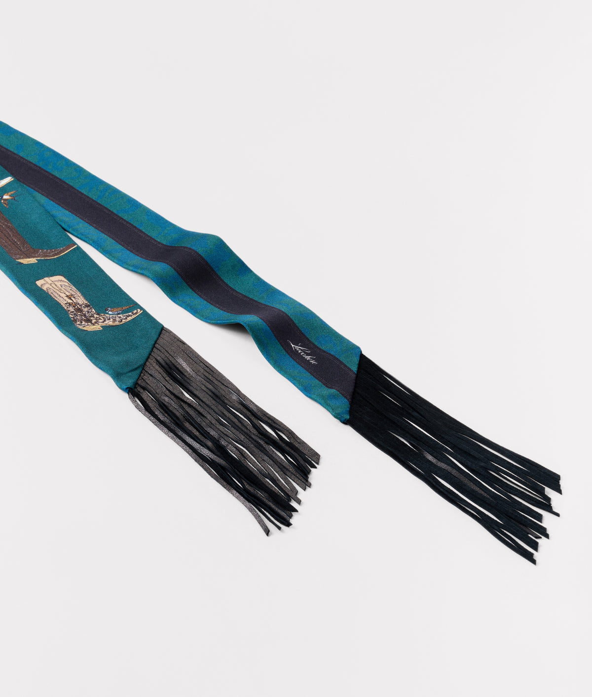 Priscilla Twilly With Fringe :: Teal 5