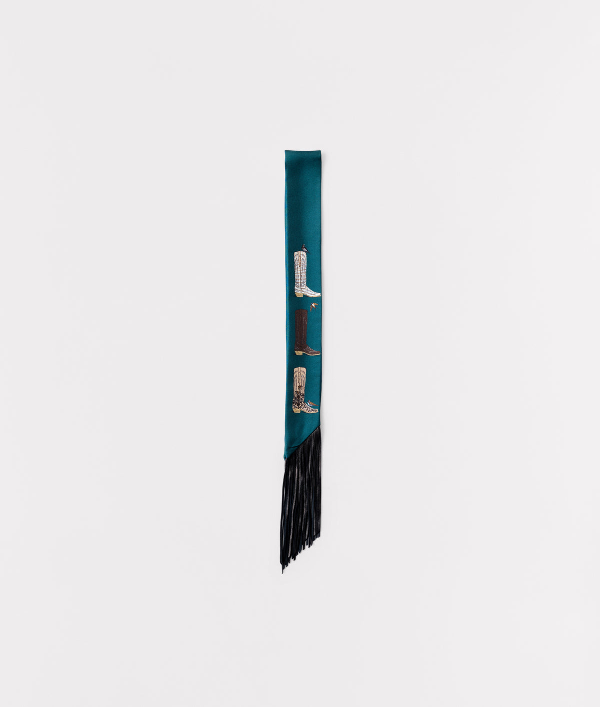 Priscilla Twilly With Fringe :: Teal 3