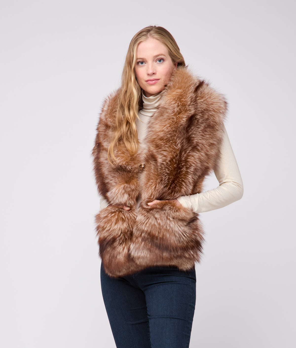 Pelliccia Handwarmer Scarf :: Brown 2