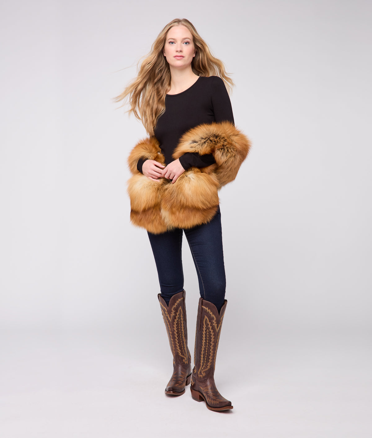 Pelliccia Handwarmer Scarf :: Red 2