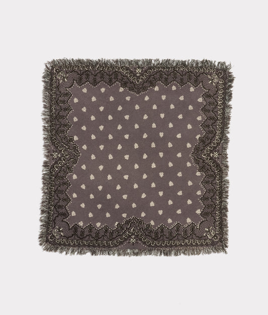 Cashmere Paisley Bandana :: Grey