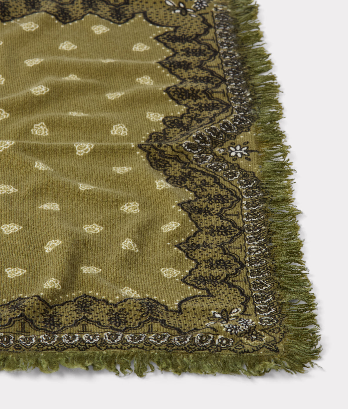 Cashmere Paisley Bandana :: Green 4