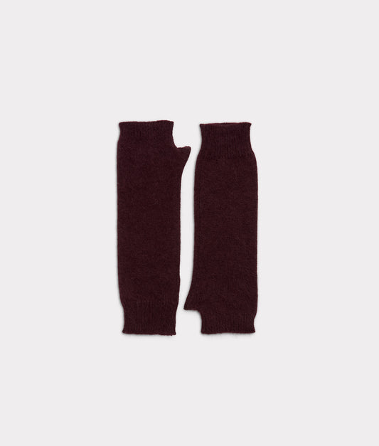 Park City Cashmere Fingerless Gloves :: Burgundy