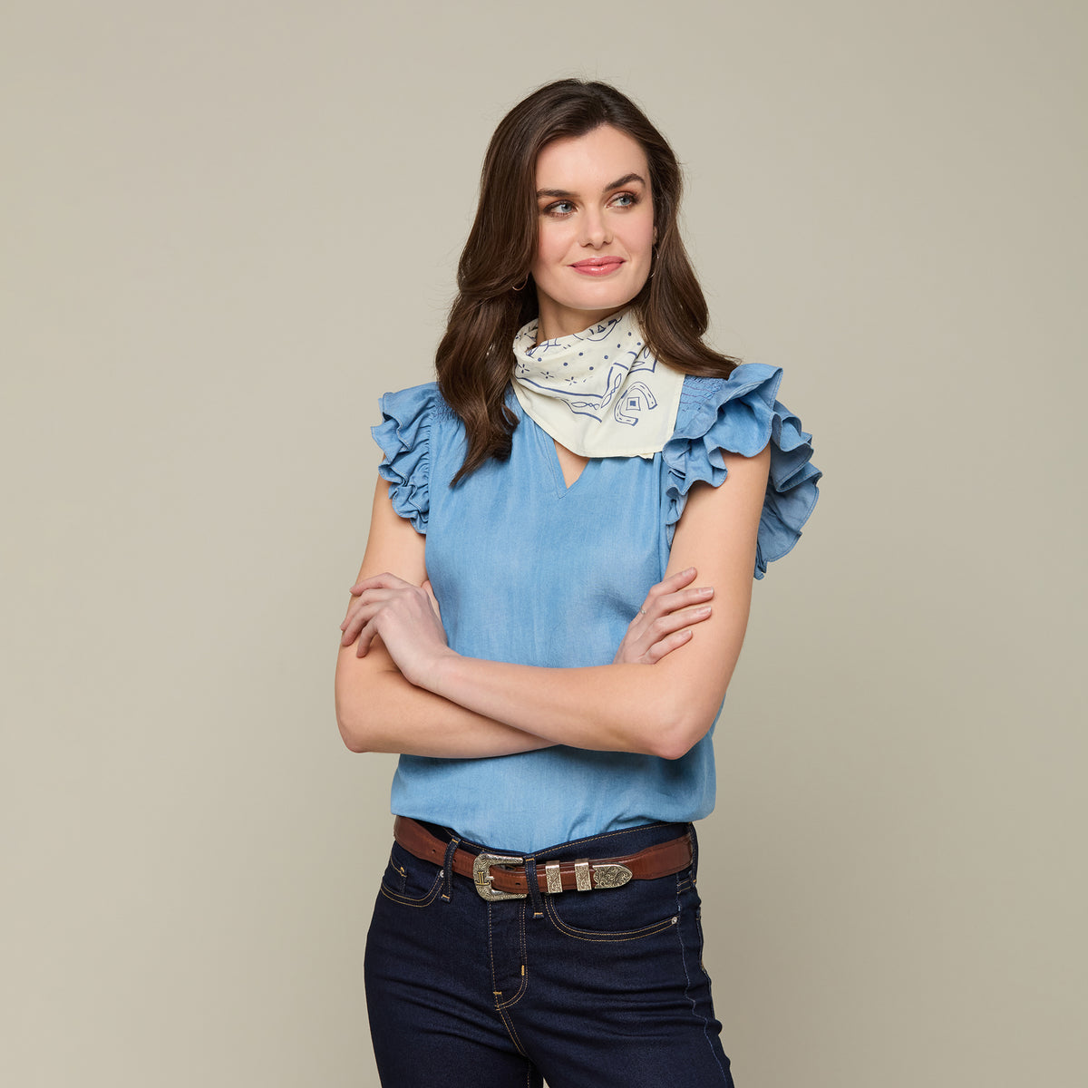 Western Bandana :: Natural 3