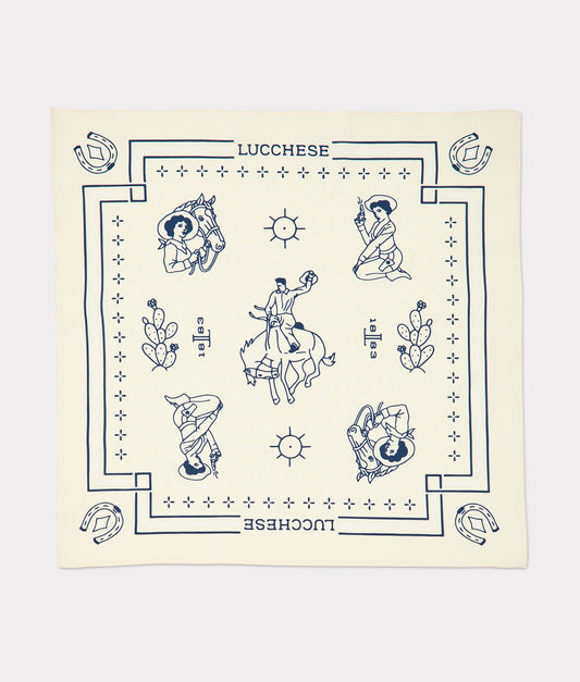 Bleacher Bandana :: Navy/White