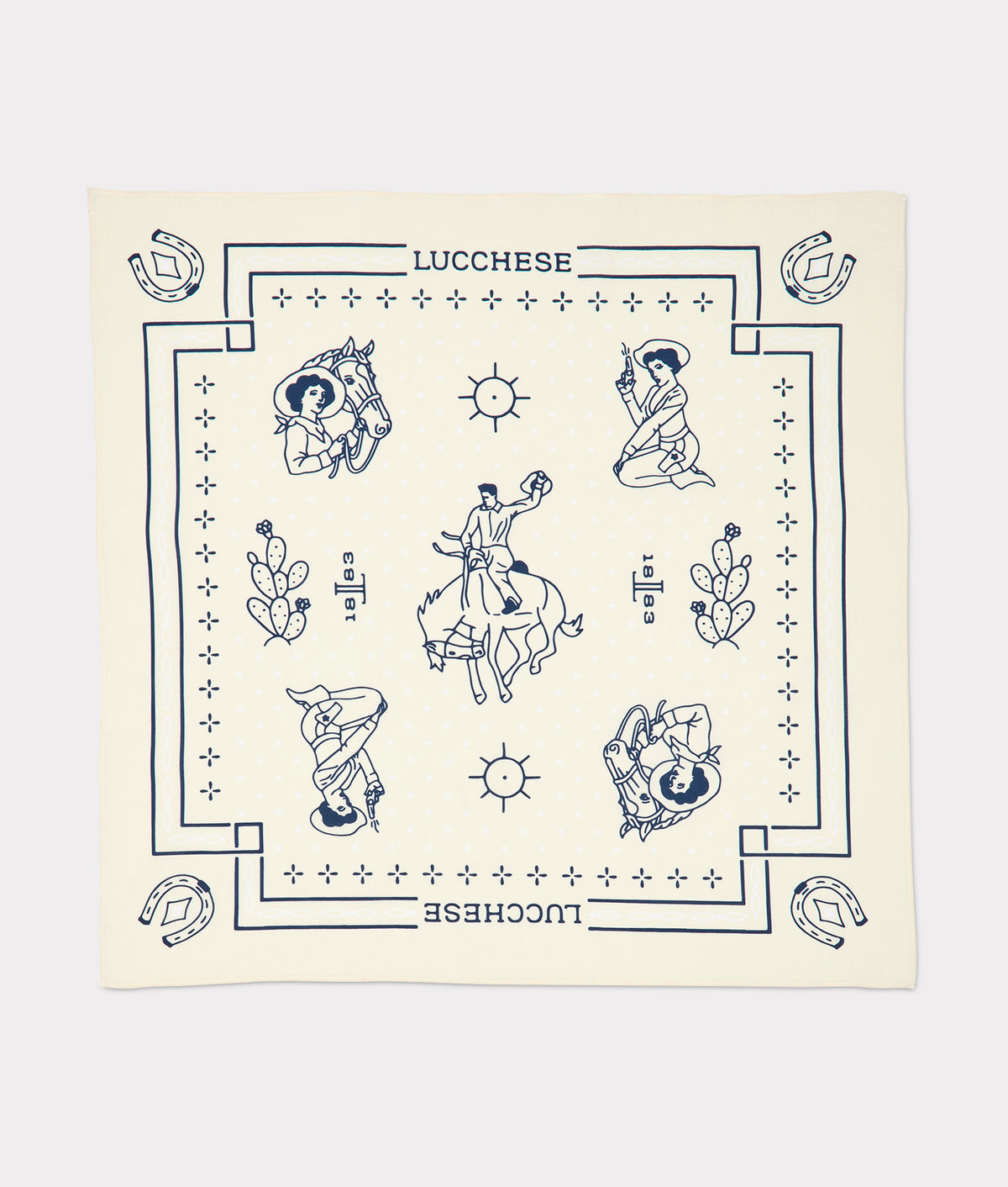 Bleacher Bandana :: Navy/White 1