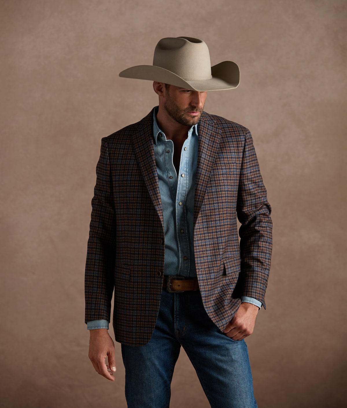 Lucchese Sport Coat :: Blue/Grey 13