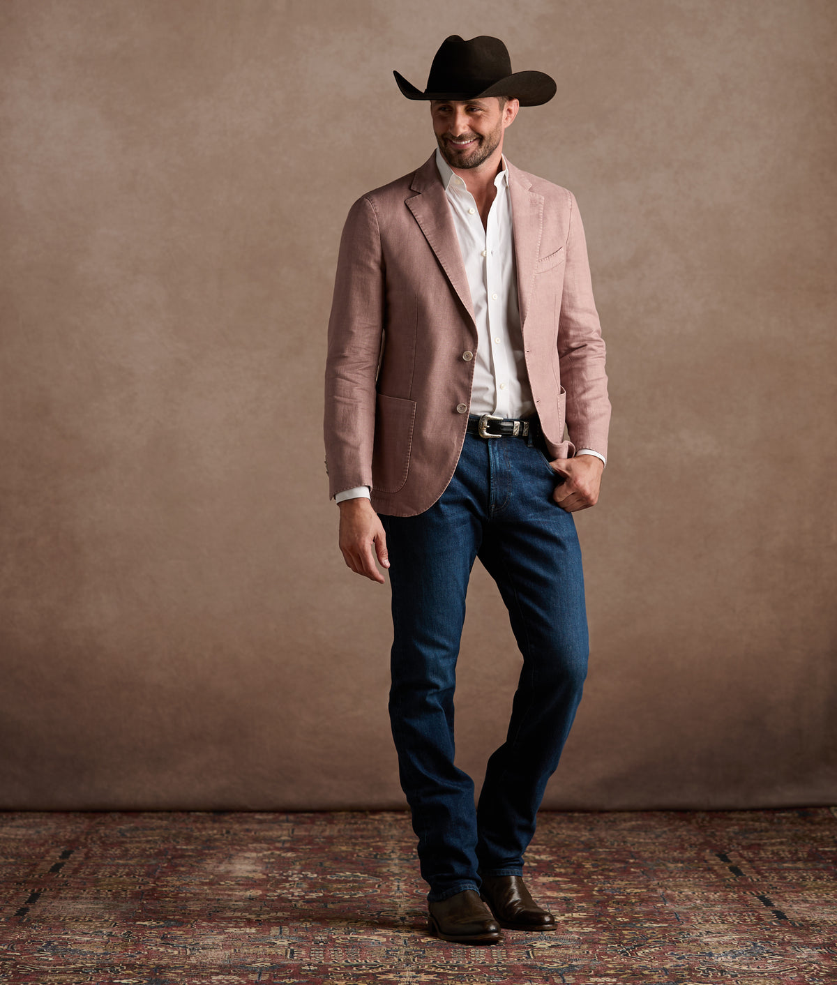 Herringbone Sport Coat - Modern Fit :: Rose 4