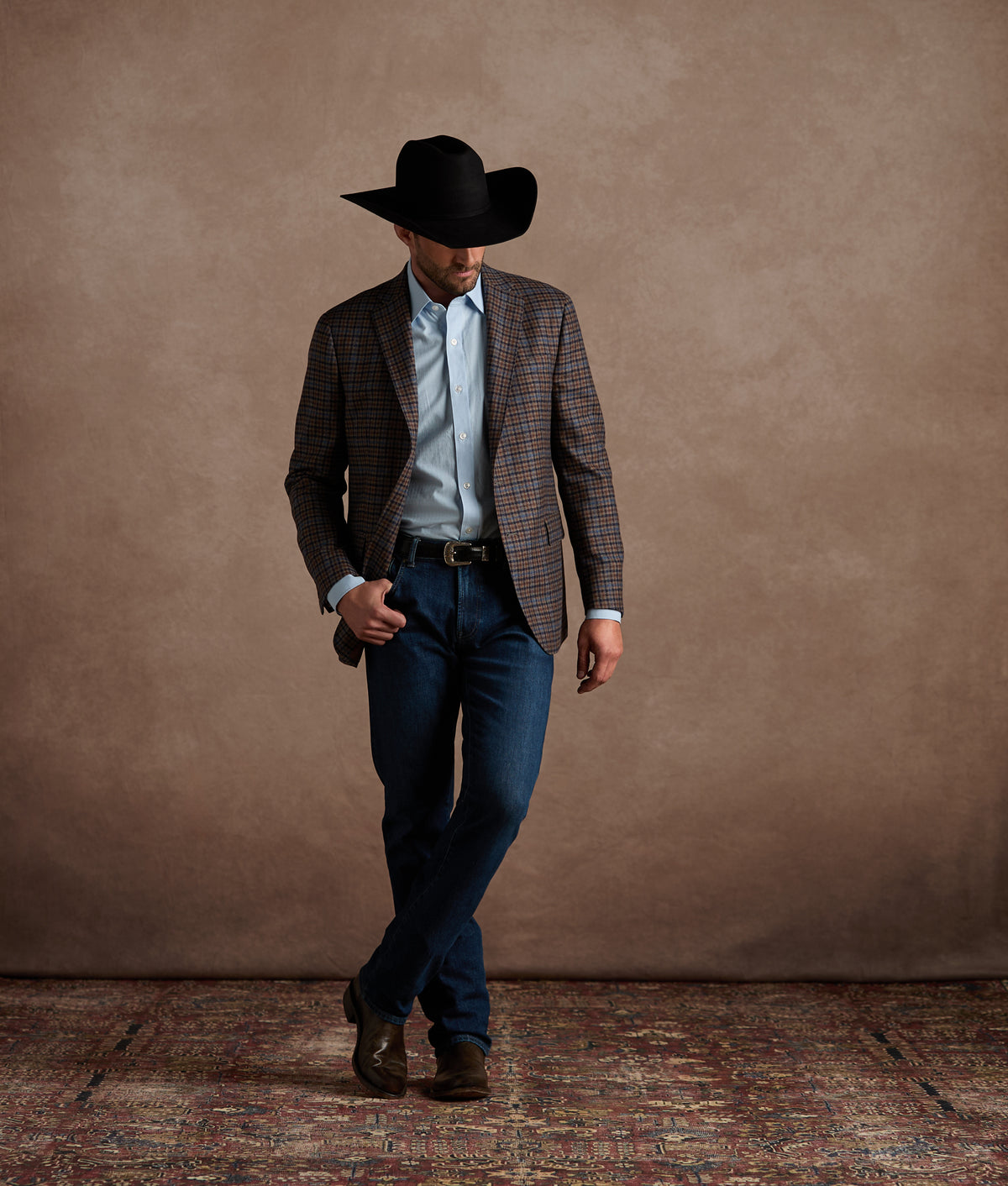 Lucchese Sport Coat :: Blue/Grey 11