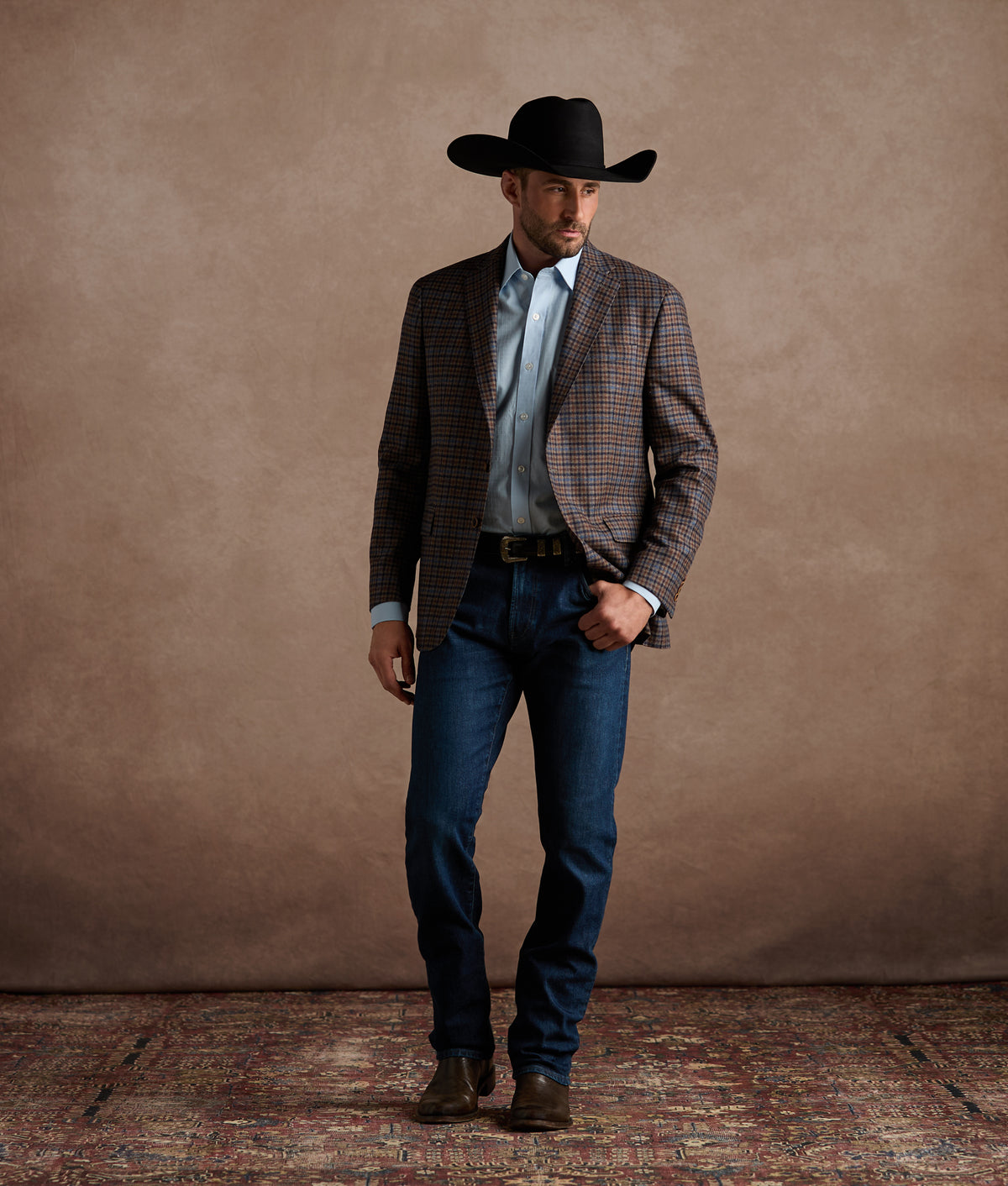Lucchese Sport Coat :: Blue/Grey 10