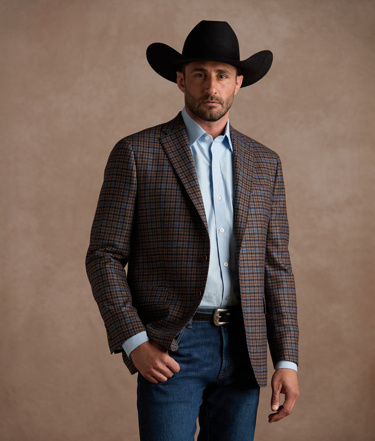 Lucchese Sport Coat :: Blue/Grey 12