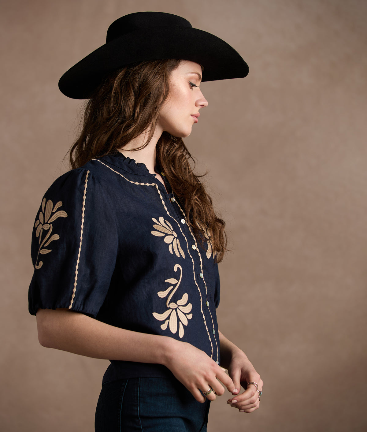 Callahan Blouse :: Navy 3