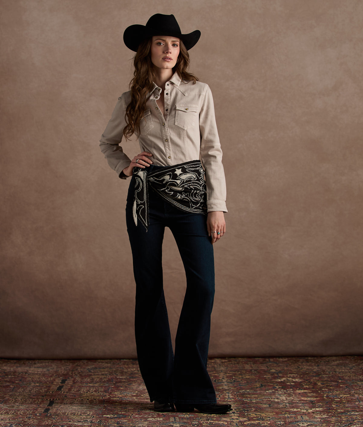 Women's Roper Denim Shirt :: Grey 3