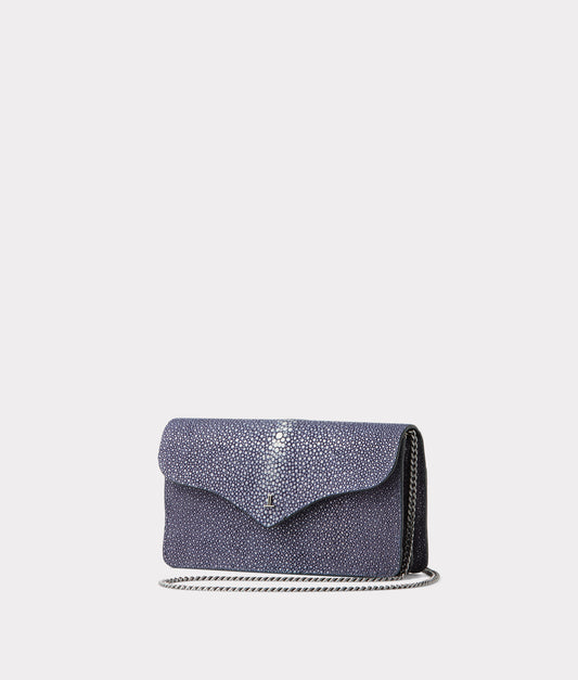 Donna Exotic Long Wallet On A Chain :: Navy