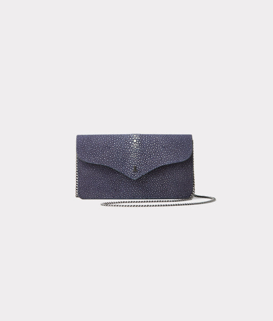 Donna Exotic Long Wallet On A Chain :: Navy