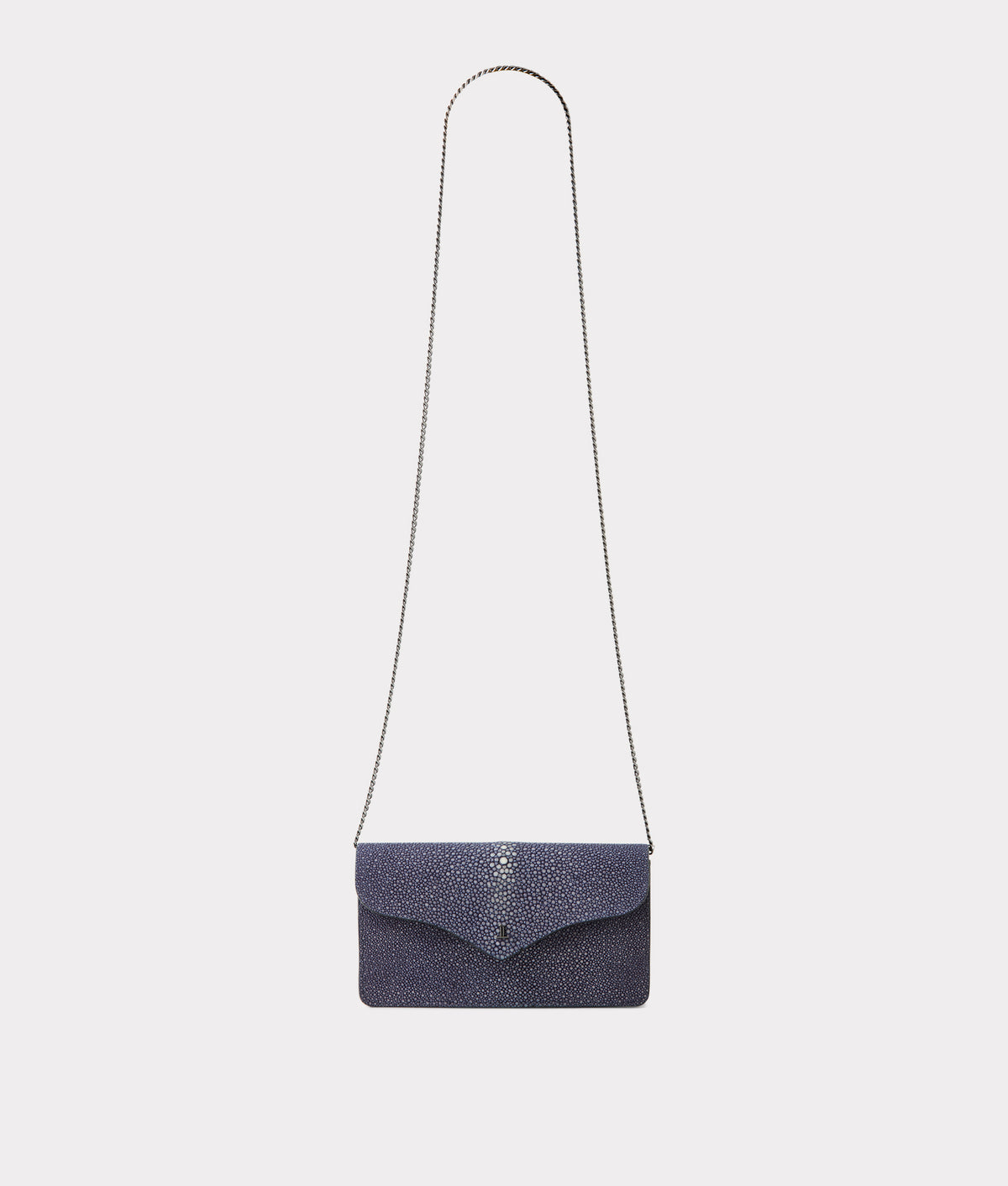 Donna Exotic Long Wallet On A Chain :: Navy 2