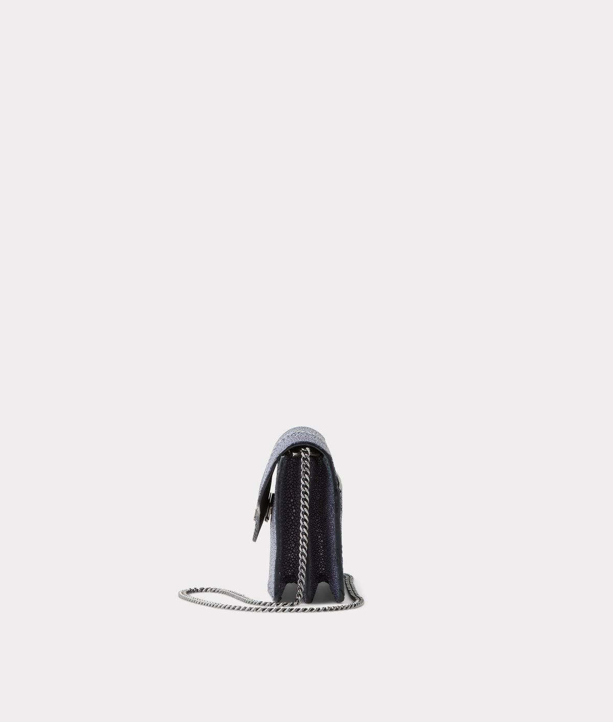 Donna Exotic Long Wallet On A Chain :: Navy 5