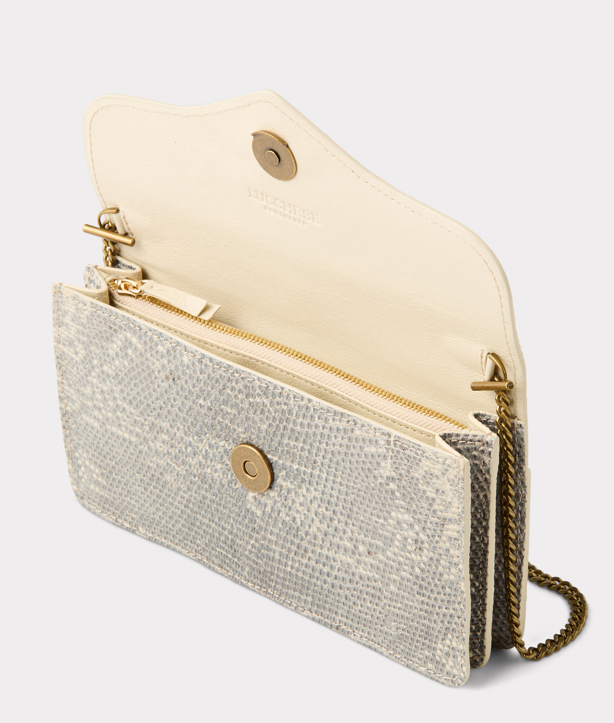 Katherine Exotic Long Wallet On A Chain :: Grey 6