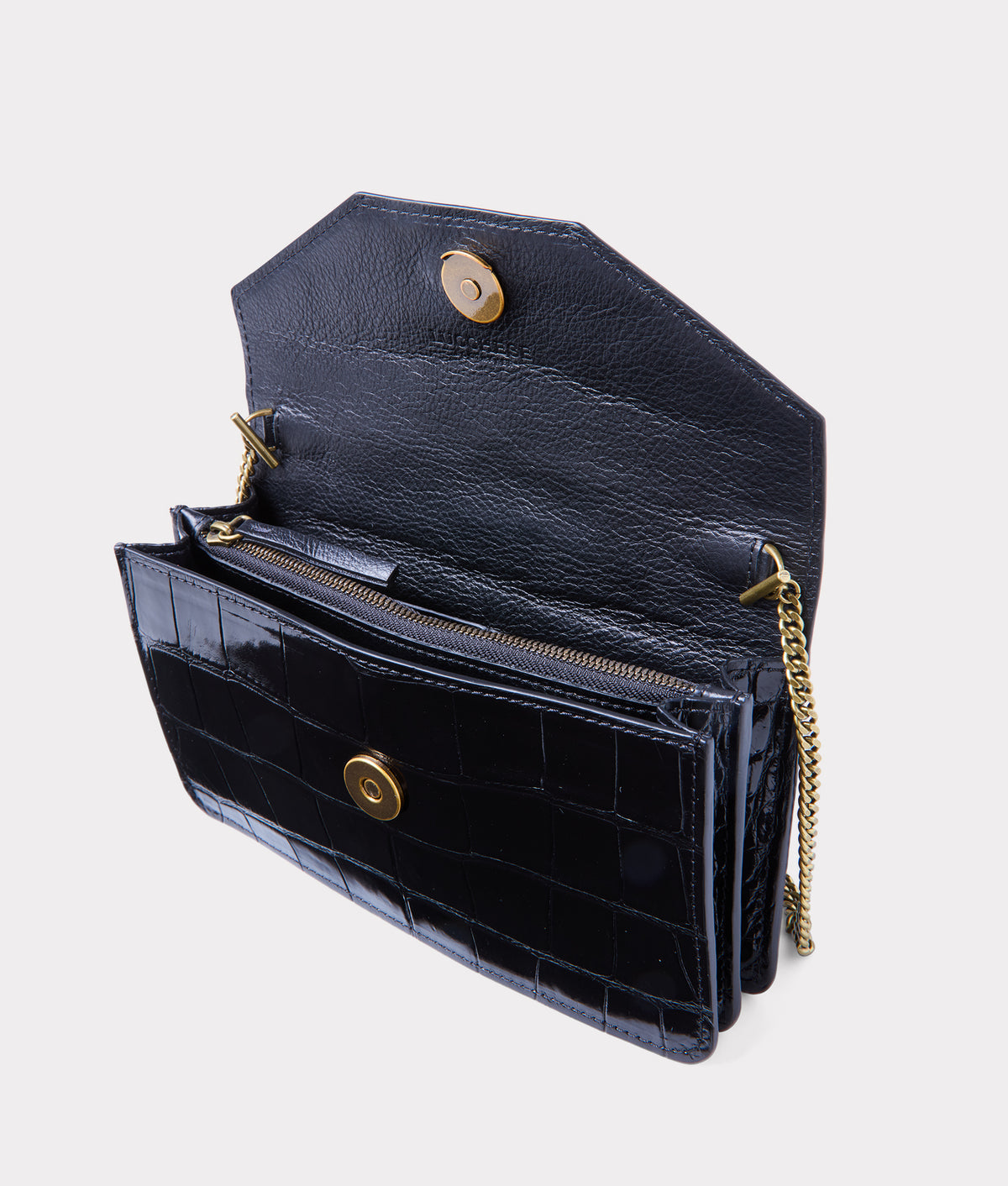 Long Exotic Wallet On A Chain :: Black 5