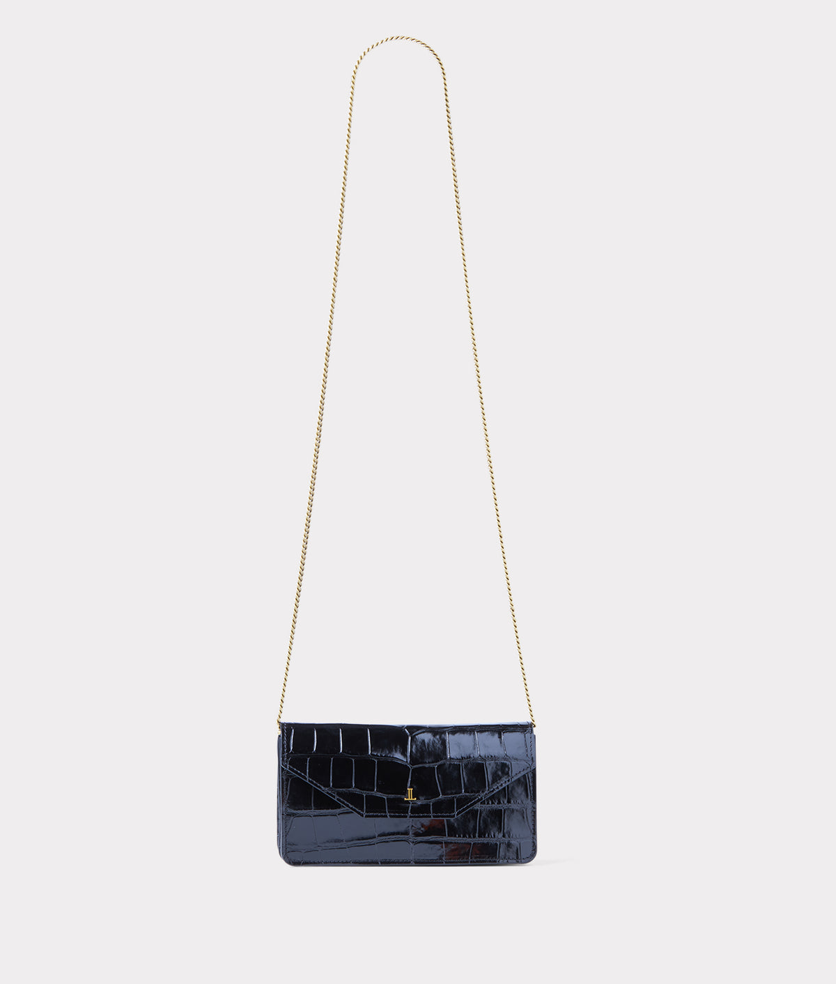 Long Exotic Wallet On A Chain :: Black 3