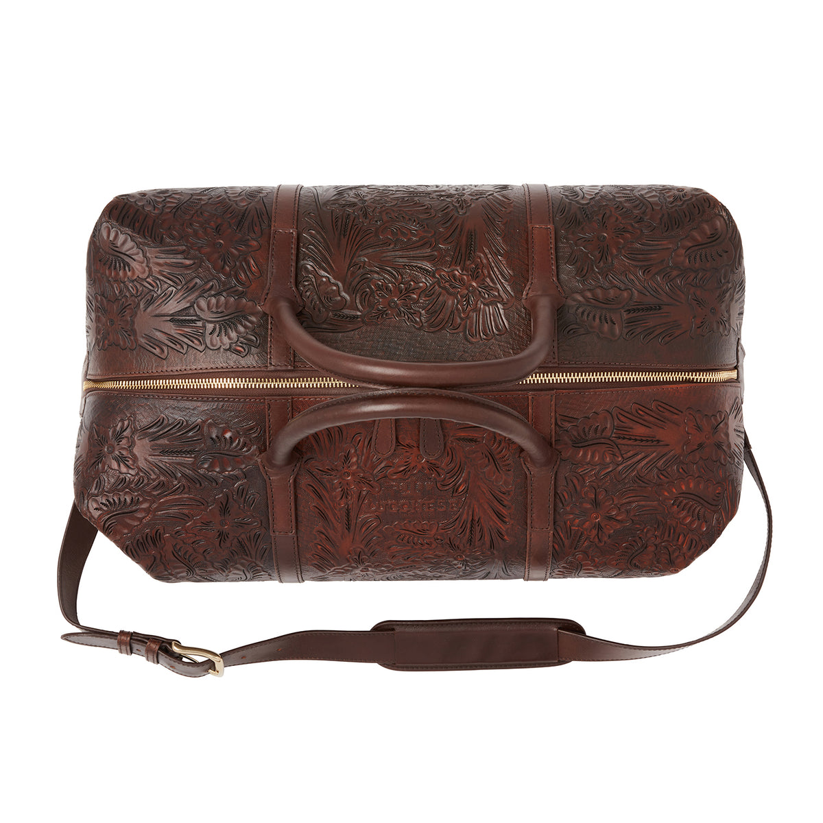 
    Hand-Tooled Duffle :: Brown