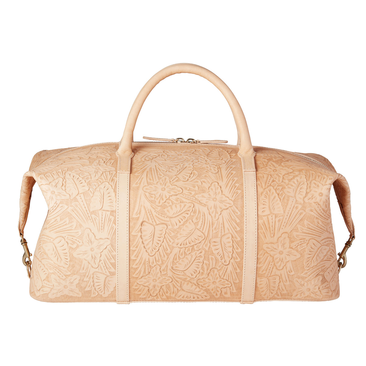 
    Hand-Tooled Duffle :: Natural