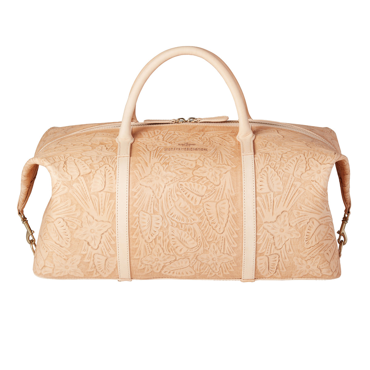 
    Hand-Tooled Duffle :: Natural