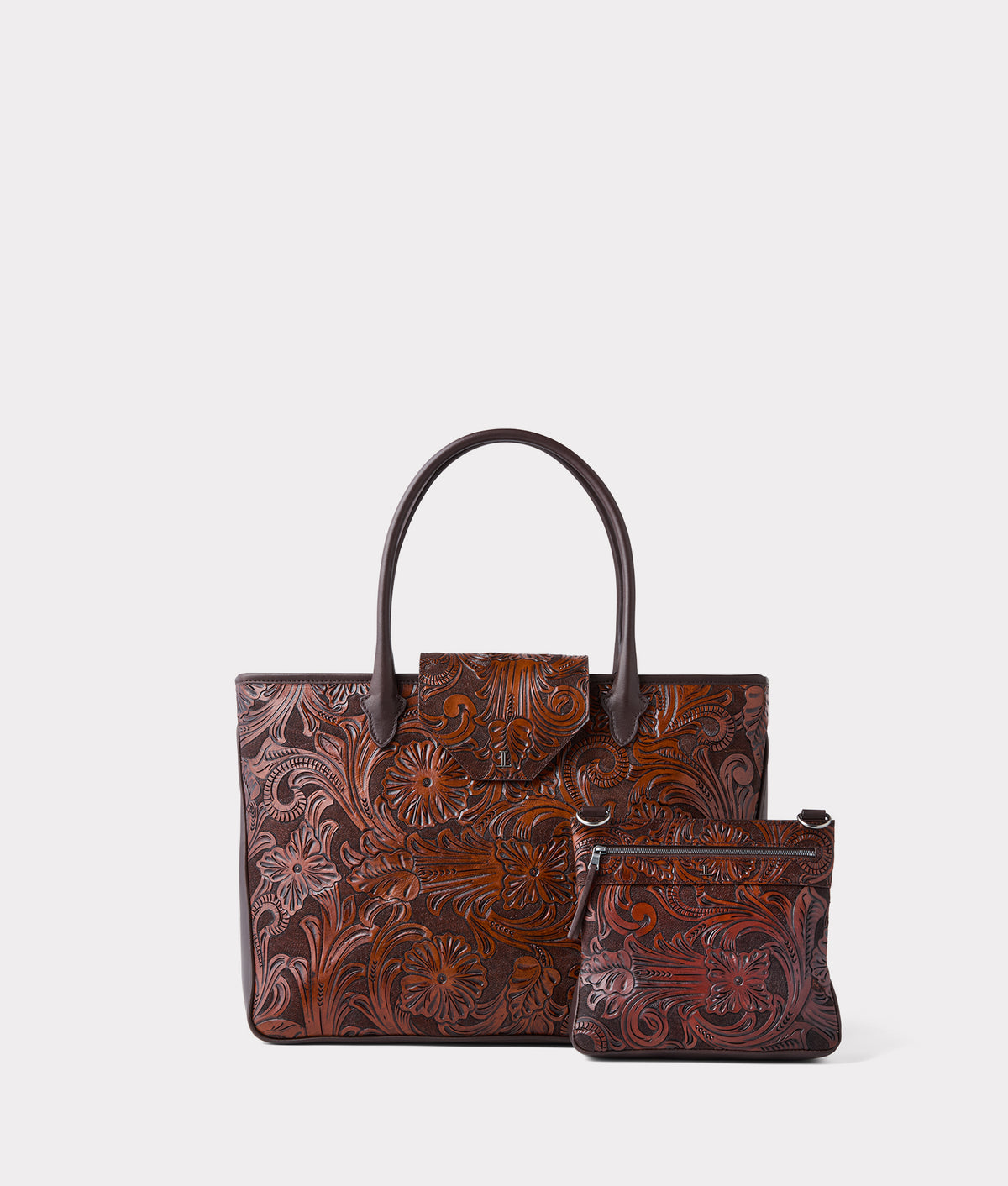 Intagliare Travel Tote :: Cognac 1