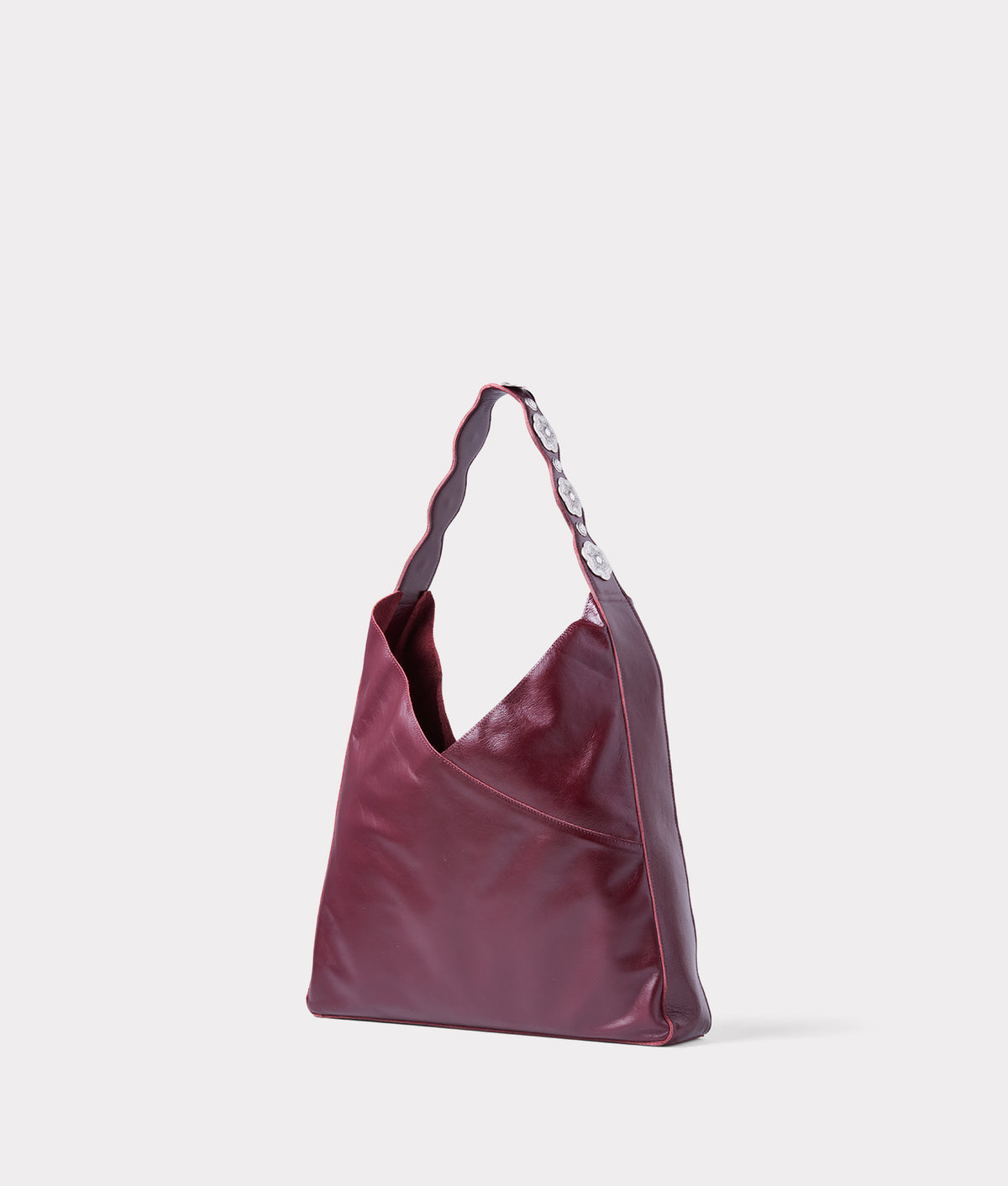 Goldie Concho Tote :: Burgundy 1