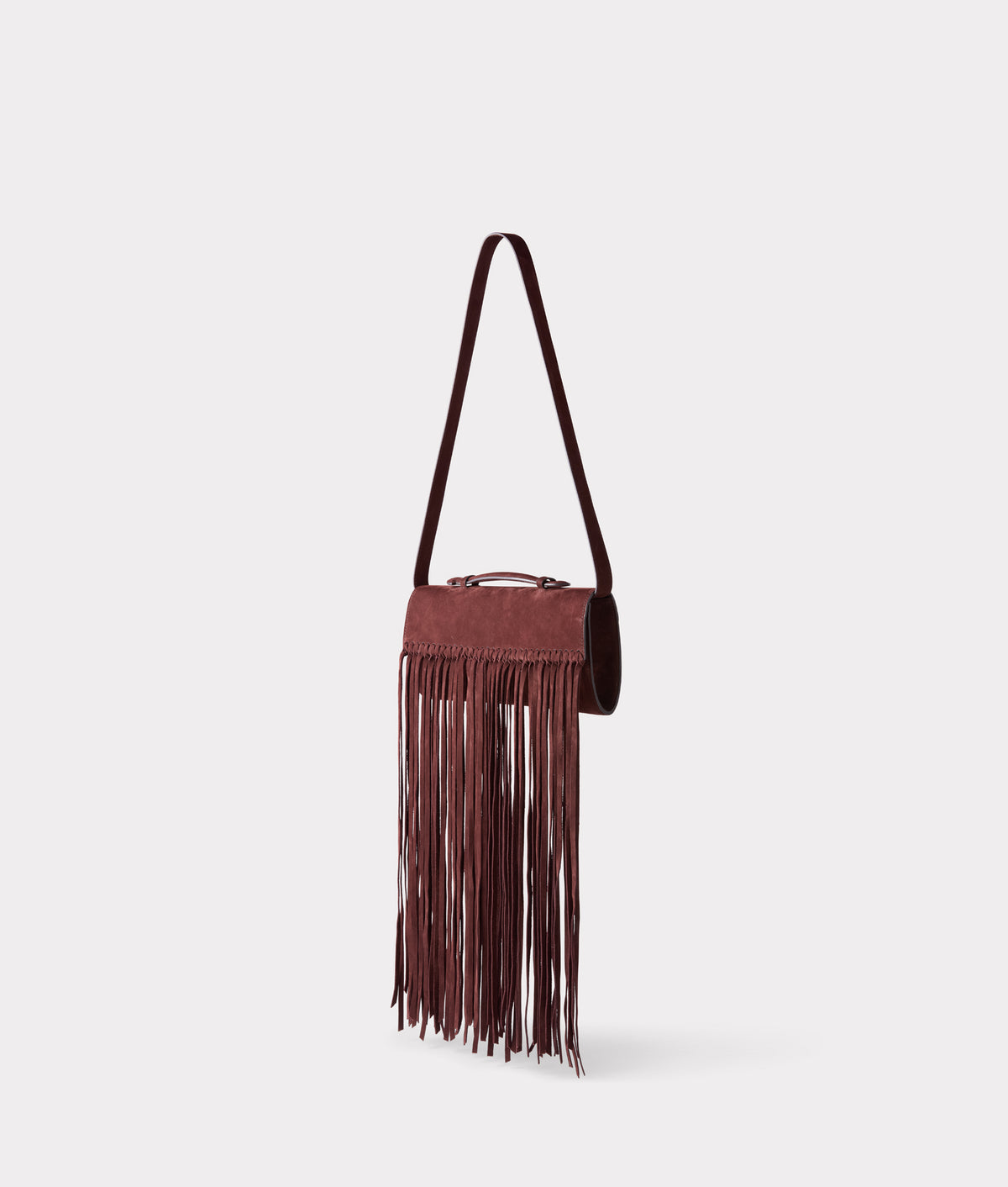 Bowie Suede Fringe Clutch :: Chocolate 3