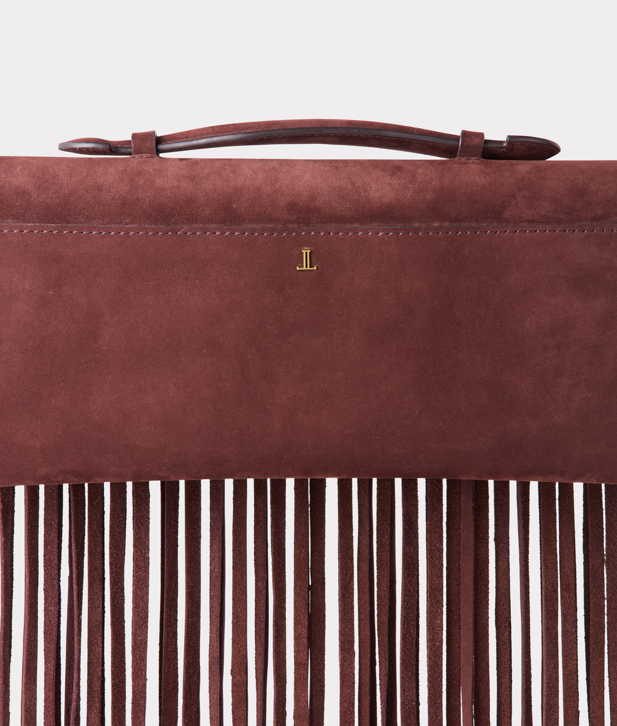 Bowie Suede Fringe Clutch :: Chocolate 6